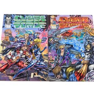 Image 1993 Cyber Force Comic Books Issues 1 & 2